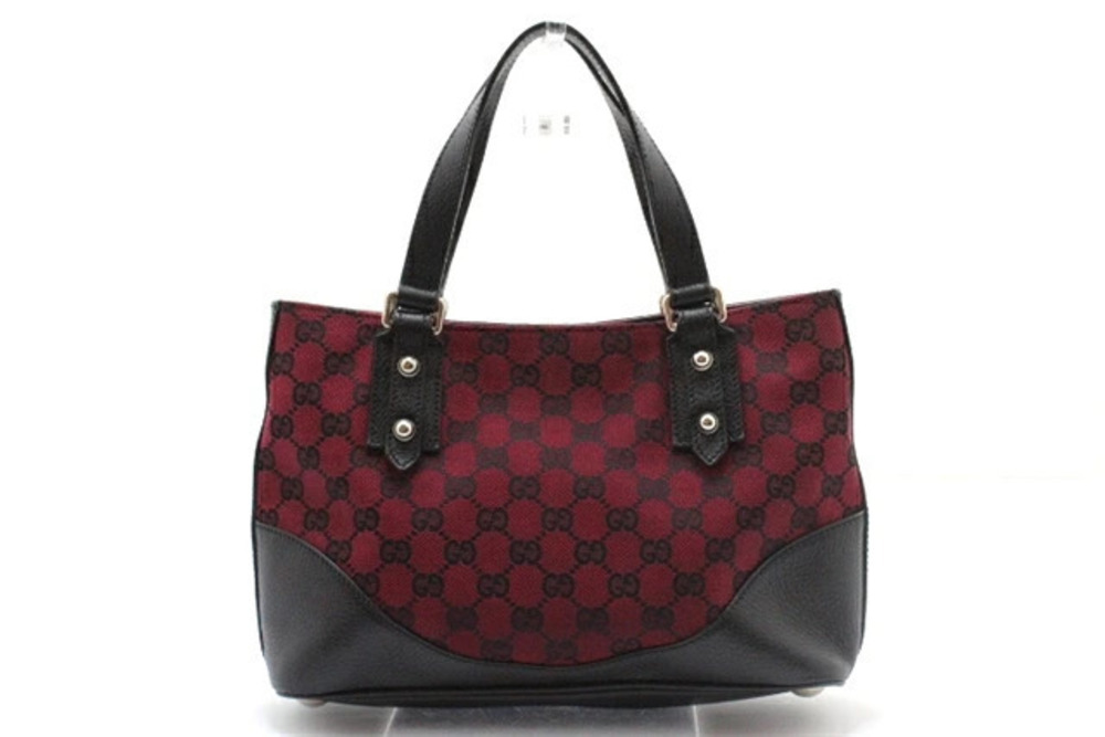 Gucci handbag canvas leather
